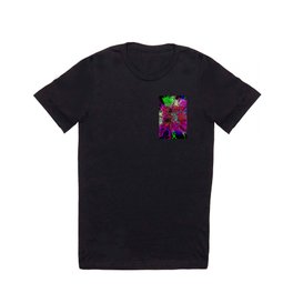 Colour Splat On Black / Color Splat On Black T Shirt | Neon, Explosion, Expressive, Vivid, Splatter, Vibrant, Painting, Ink, Pink, Abstract 