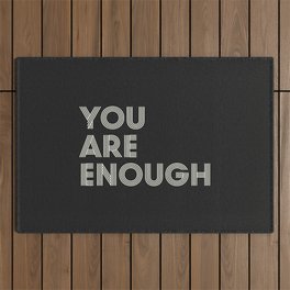 You Are Enough Retro 70s Outdoor Rug