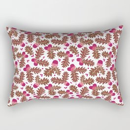 Acorns in Pink Rectangular Pillow