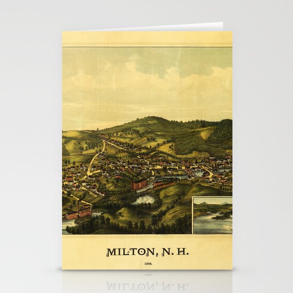Aerial View of Milton, New Hampshire (1888) Stationery Cards