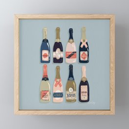 French Champagne Collection – Navy & Coral Framed Mini Art Print