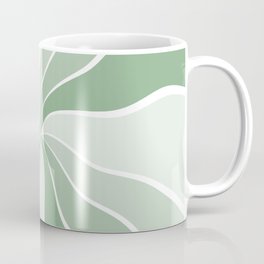 Wavy Rays (sage green/white) Mug