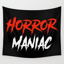 Horror Maniac Typography Wall Tapestry