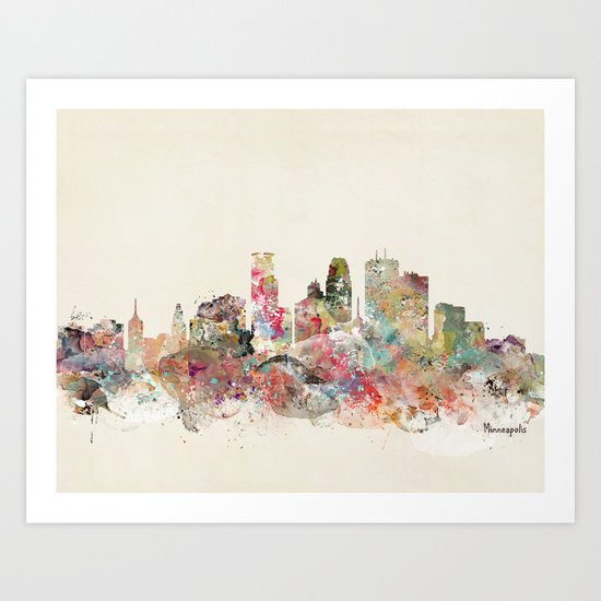 minneapolis city skyline Art Print
