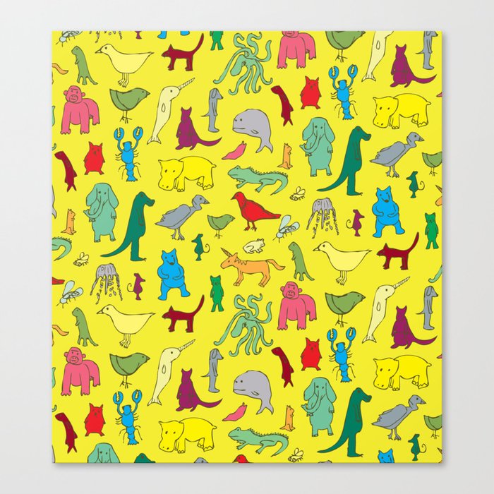 alphabet animals Canvas Print
