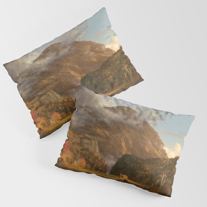 Vintage mountainous landscape painting Pillow Sham