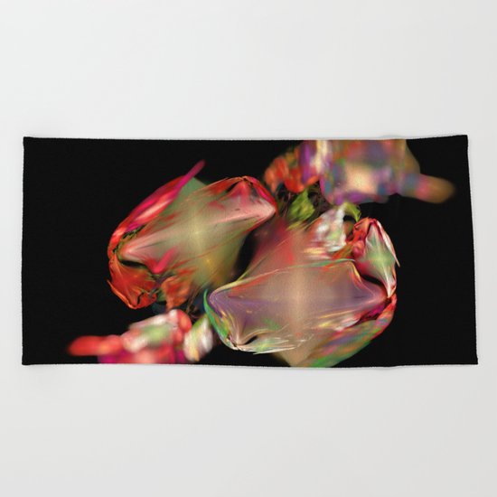 Flower Work (A7 B0236) Beach Towel