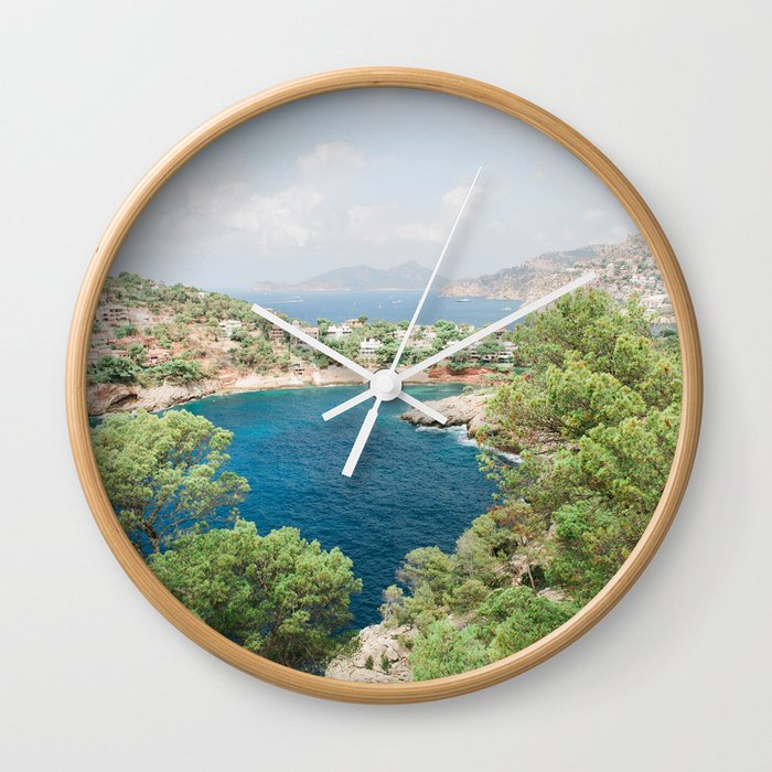 Travel photography - Coast of Mallorca - Balearic Islands Spain Wall Clock