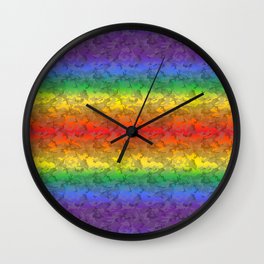 65 MCMLXV LGBT Rainbow Camouflage Pattern Wall Clock