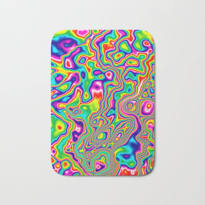 Warped Rainbow Bath Mat