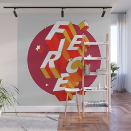 FIERCE 3D Typography Wall Mural