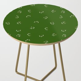 Rowan Branches Seamless Pattern on Green Background Side Table