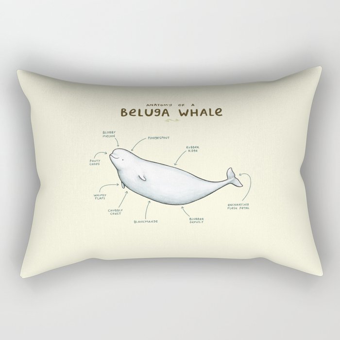 Anatomy of a Beluga Whale Rectangular Pillow