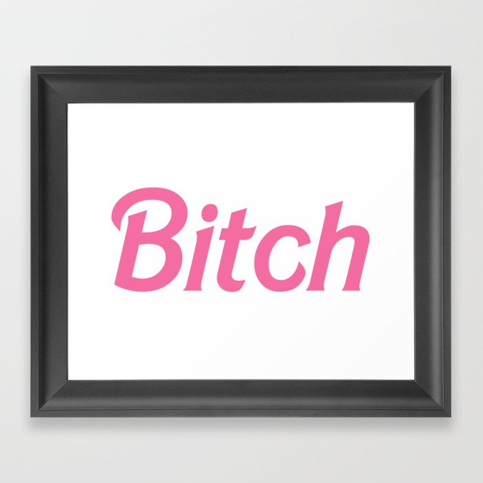 Bitch Design Framed Art Print