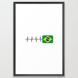 Heartbeat Brazil Framed Art Print