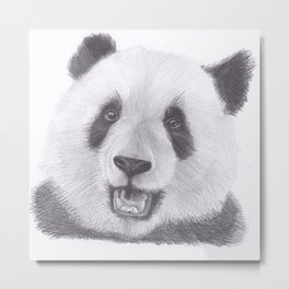 Panda Bear Drawing Metal Print | Panda, Graphite, Bear, Realism, Kungfupanda, Drawing, Black and White, Wildlife, Grizzly, Redpanda 