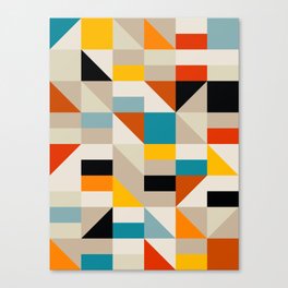 Modern Abstract Colorful Geometric Bold Artwork Canvas Print