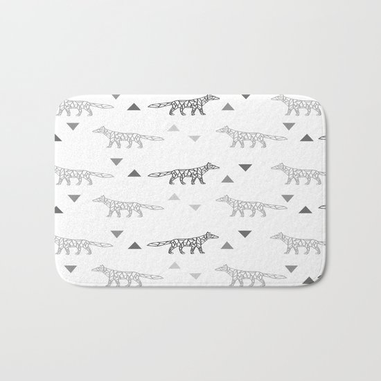 Fox Pattern Bath Mat