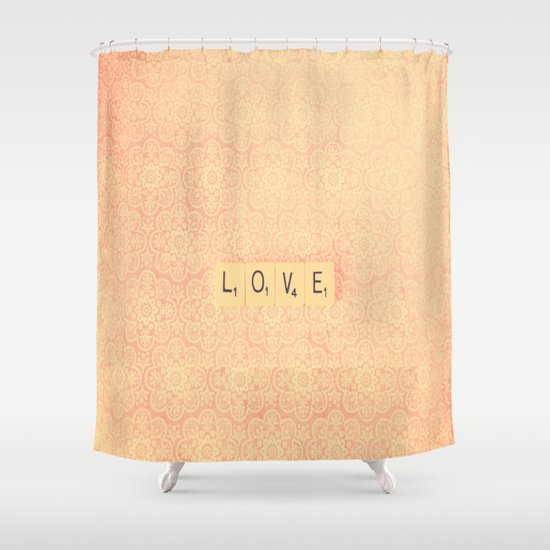 Love from a distance Shower Curtain