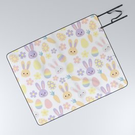Happy Easter Purple Rabbit Collection Picnic Blanket