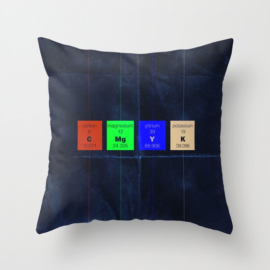 The Elements of Color Throw Pillow