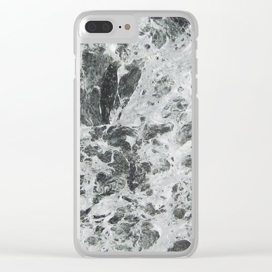 Marble waves Clear iPhone Case