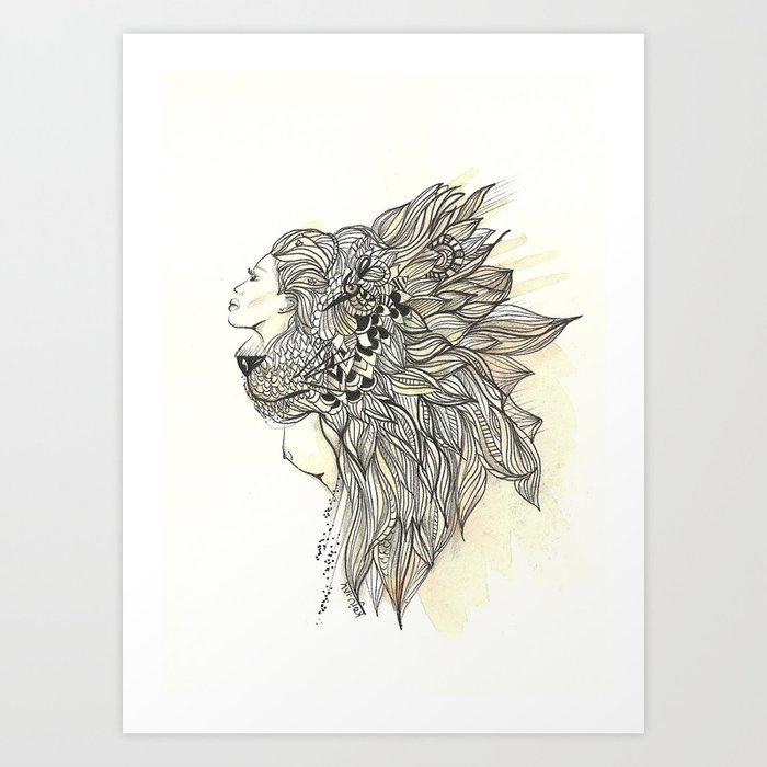 animalia lion Art Print