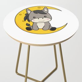 Moon Donkey Cute Animals For Kids For The Night Side Table