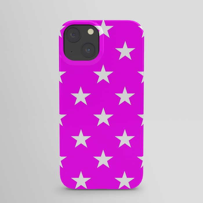 Stars (White/Fuchsia) iPhone Case