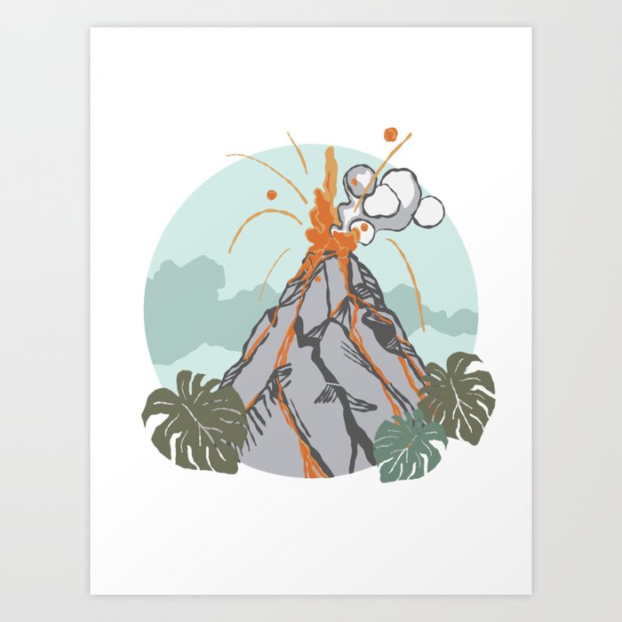 Volcano Art Print