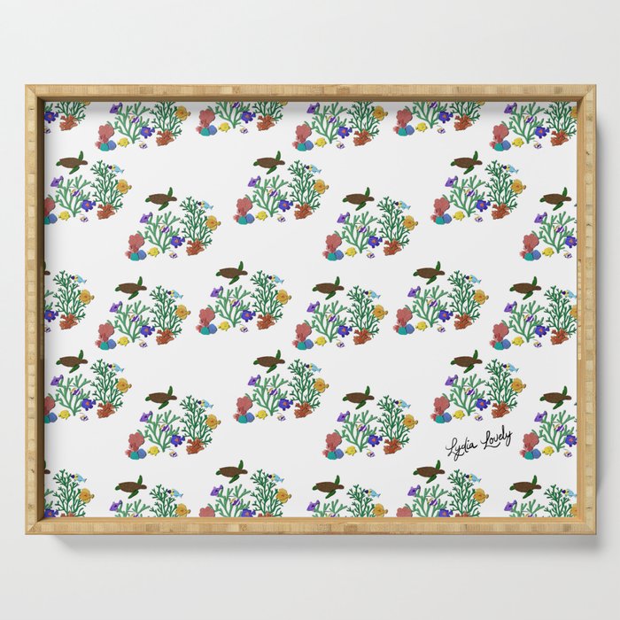Under the Sea- White/ transparent Background Serving Tray