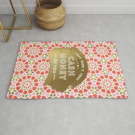 Cash Money – Coral & Gold Area & Throw Rug