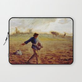 Jean Francois Millet The Farmer Sowing Seed Laptop Sleeve