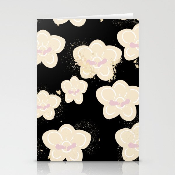 black and white blossoms Stationery Cards