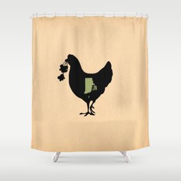 Rhode Island - State Papercut Print Shower Curtain