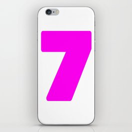 7 (Magenta & White Number) iPhone Skin