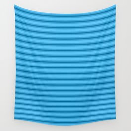 Blue Gradient Stripes Wall Tapestry