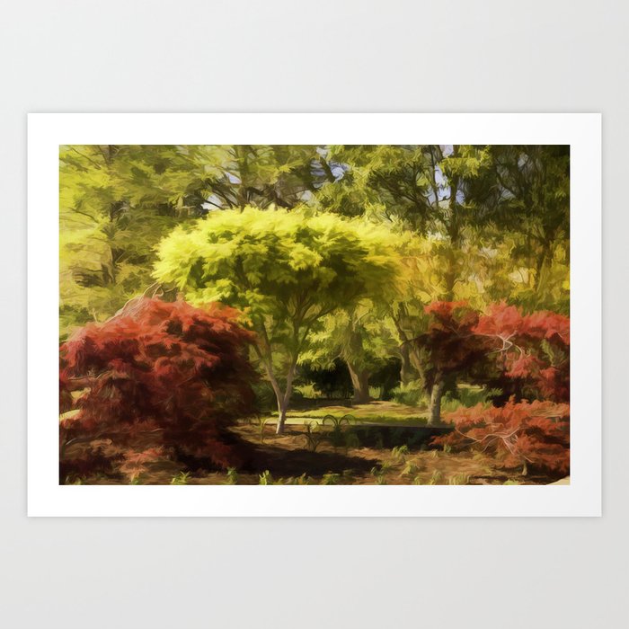 A Walk In The Woods Painting Art Print By Rockcreekimages Society6