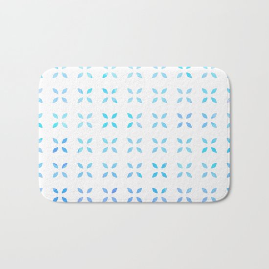 Blue diamond pattern Bath Mat