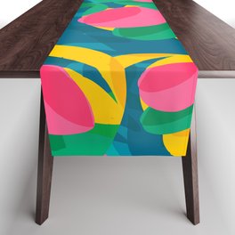 Summer Tropical Pop Art Abstract Pattern  Table Runner