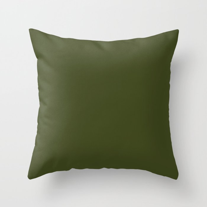 Solid Chive/Herb/Green Pantone Color  Throw Pillow