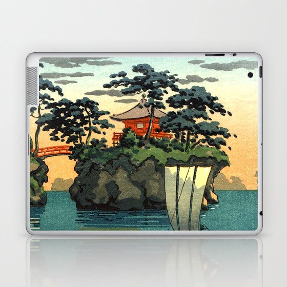 Tsuchiya Koitsu - Matsushima - Japanese Vintage Woodblock Painting Laptop & iPad Skin