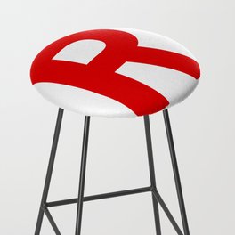 Letter R (Red & White) Bar Stool