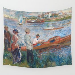 Oarsmen at Chatou Painting by Auguste Renoir Wall Tapestry