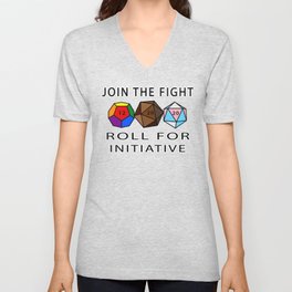Join The Fight - Roll For Initiative V Neck T Shirt