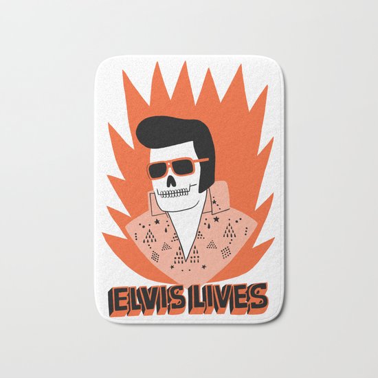 Elvis Lives Bath Mat