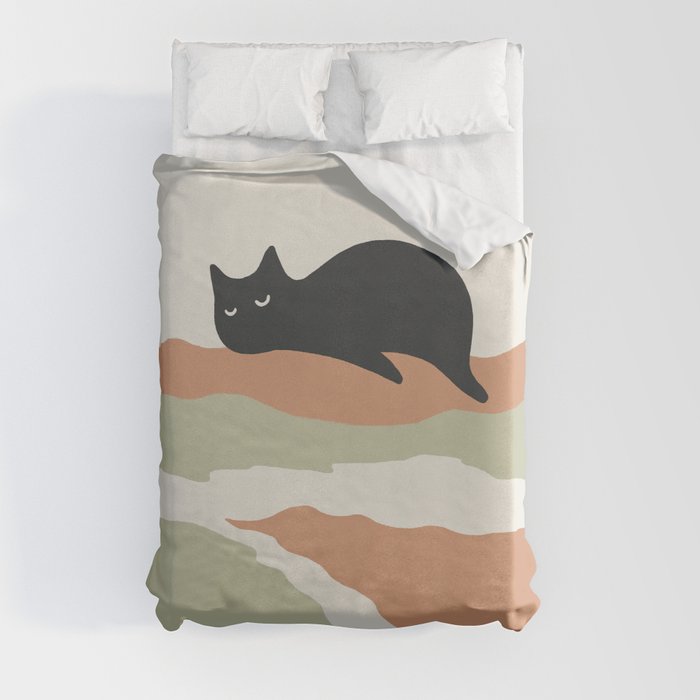 Magic meow 3 lazy cat Duvet Cover