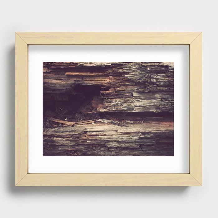 Wood Texture Recessed Framed Print