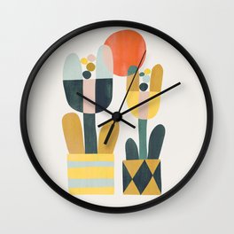 Two flowers Wall Clock