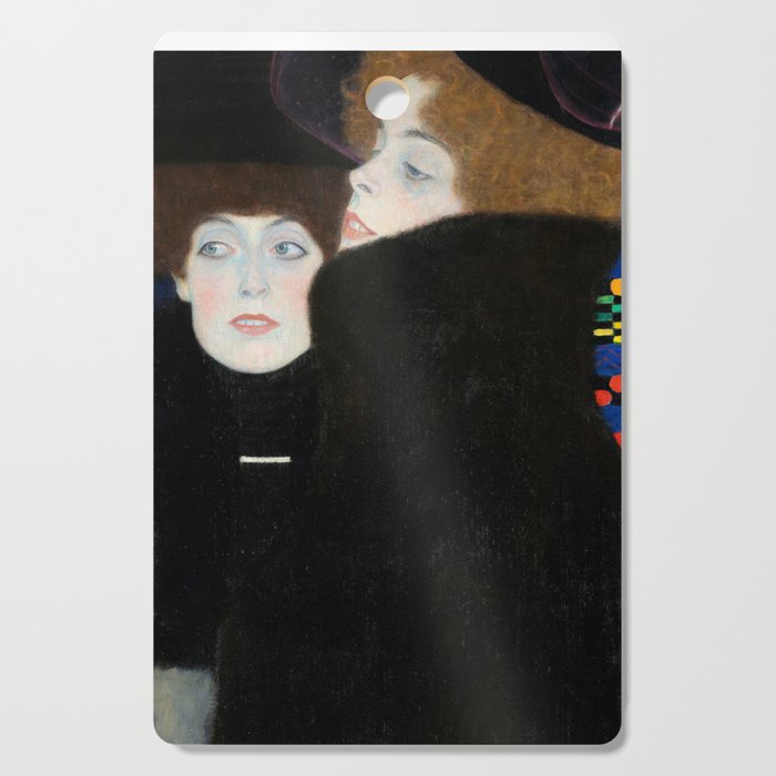 Friends I, The Sisters by Gustav Klimt Cutting Board